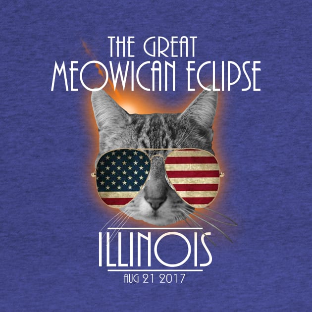 The Great Meowican Eclipse Shirt - Total Eclipse Shirt, Totality Illinois Shirt, Solar Eclipse 2017 Merchandise, The Great American Eclipse T-Shirt T-Shirt by BlueTshirtCo